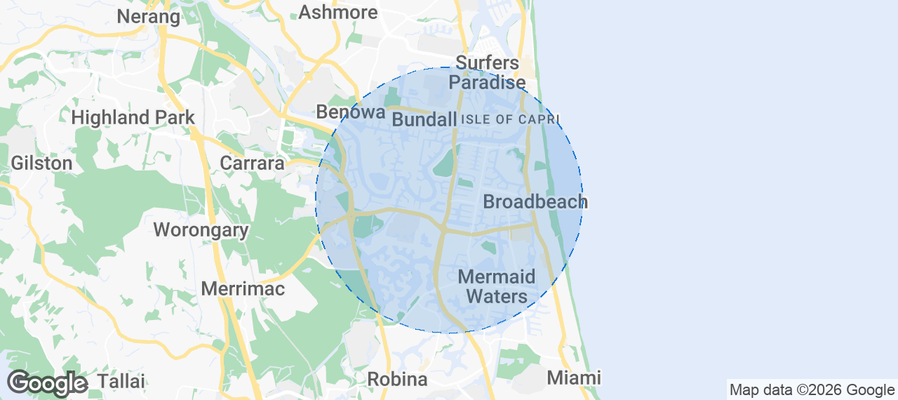 Broadbeach Waters Airbnb map